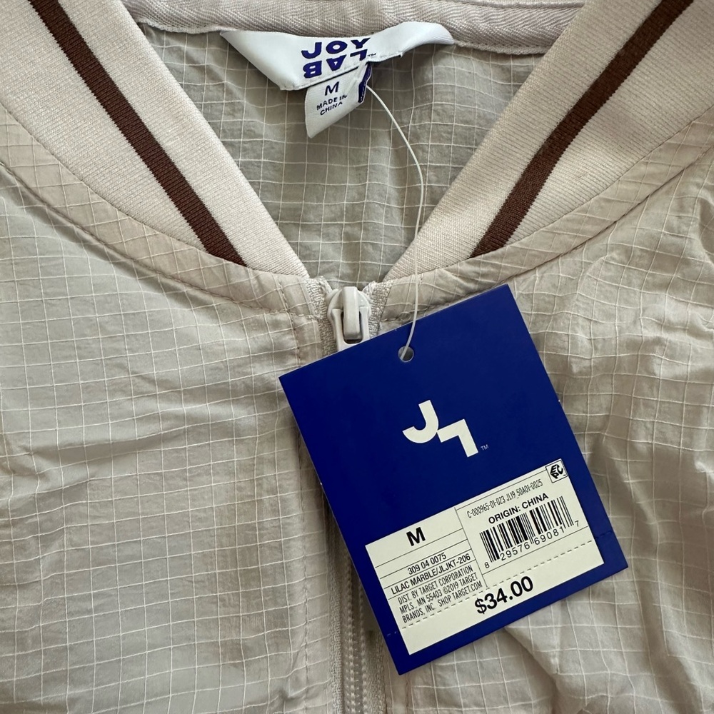 Joy Lab Lilac Cropped Boxy Bomber Jacket - Picture 7 of 9
